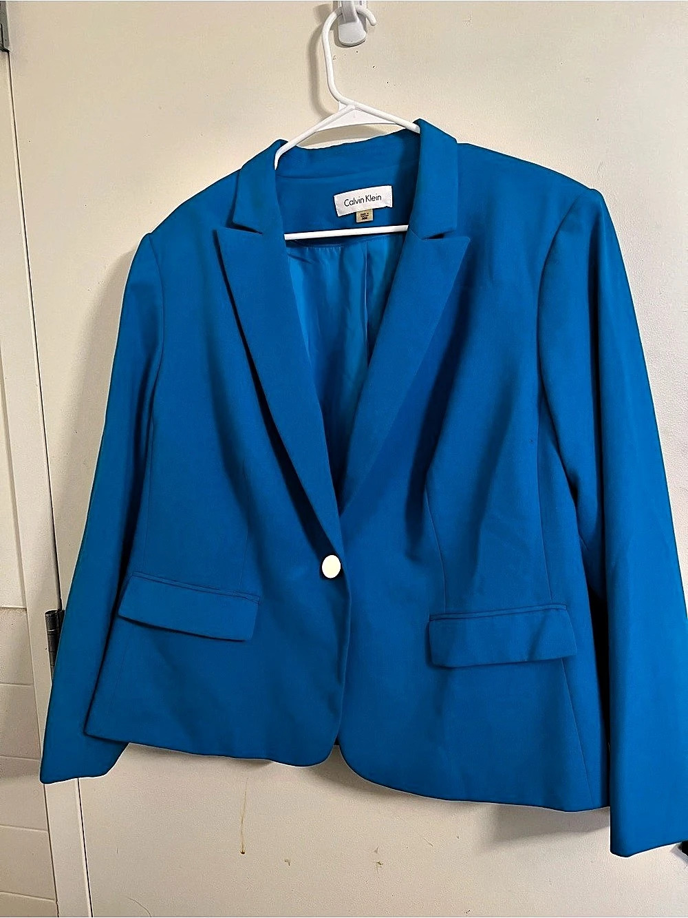 Calvin Klein One-Button Blazer Blue